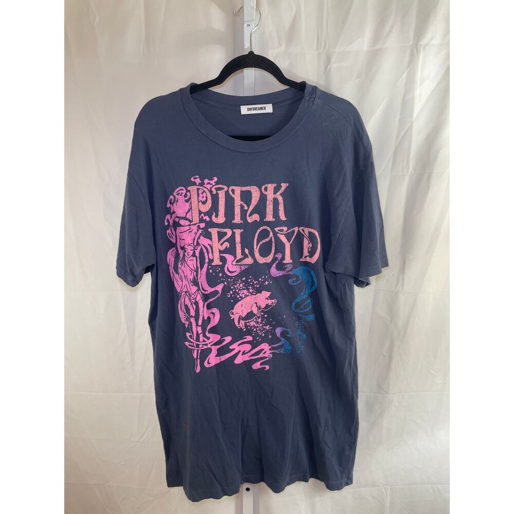 Daydreamer Pink Floyd T-Shirt Dress - Womens Size M - Blue Gray